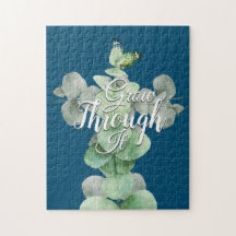 Motivational Words Watercolor Eucalyptus Butterfly