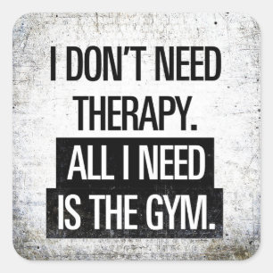 Motivational Words - Workout Square Sticker
