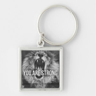 Motivational Words - You Are Strong Keychain