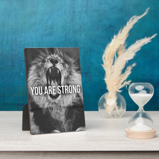 Motivational Words - You Are Strong Plaque (Side)