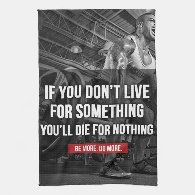 Motivational Workout Words Kitchen Towel (Vertical)