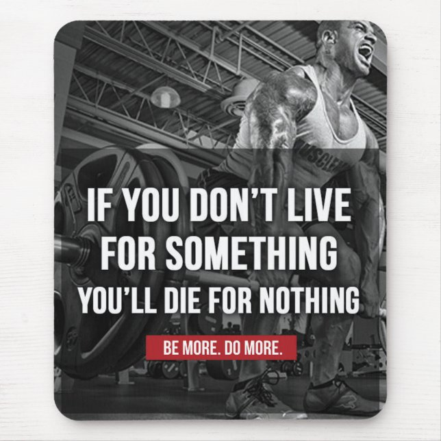 Motivational Workout Words Mouse Pad (Front)