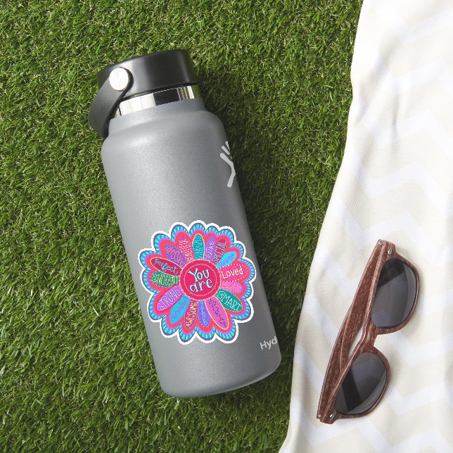 Motivational You Are Flower Pink Encouragement (HydroFlask Insitu)