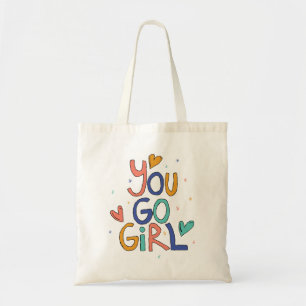 Motivational You Go Girl Clipart Girl Code Quotes Tote Bag