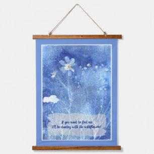 Motivational Zen Quote Botanical Art Hanging Tapestry