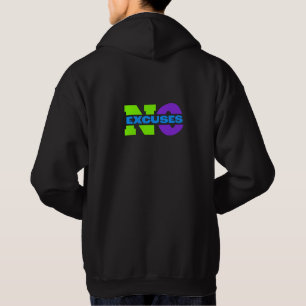Motivationnel 'No Excuses' Sweat - shirt à capuche