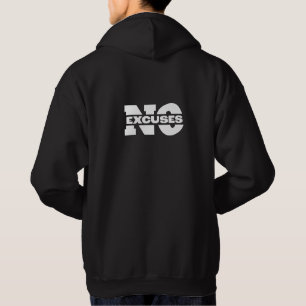 Motivationnel 'No Excuses' Sweat - shirt à capuche