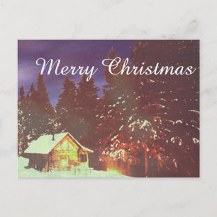 Motive for Christmas winters wonderland Holiday Postcard