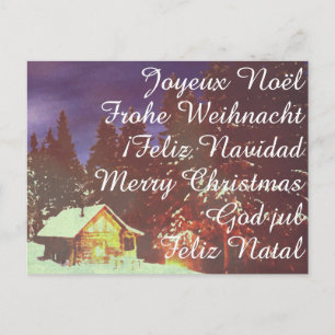 Motive for Christmas winters wonderland Holiday Postcard