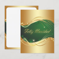 Motivo dorado de Navidad con fondo verde