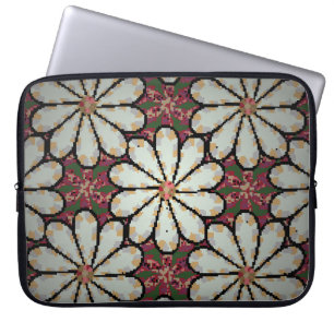 Motley illustration. Small colourful flowers. Spri Laptop Sleeve