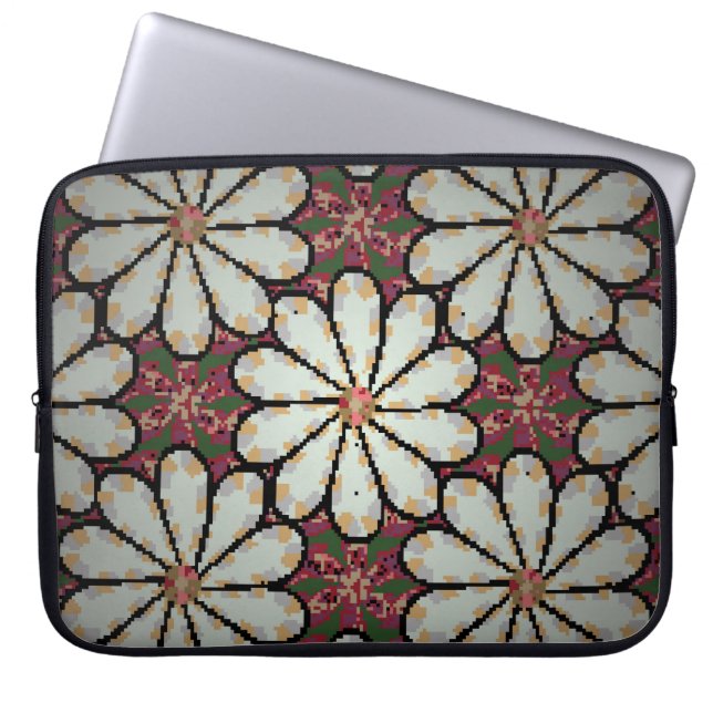 Motley illustration. Small colourful flowers. Spri Laptop Sleeve (Front)