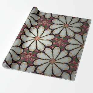 Motley illustration. Small colourful flowers. Spri Wrapping Paper