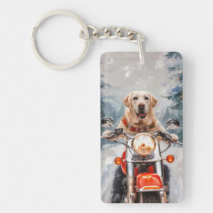 Moto à chiens Labrador Noël