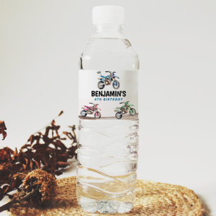 Moto Anniversaire Étiquette bouteille d'eau