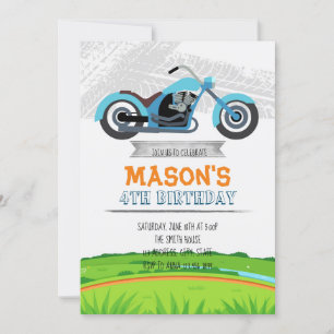 Moto Anniversaire invitation