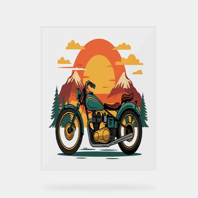 Moto avec drapeau américain, 4 juillet (Recto)