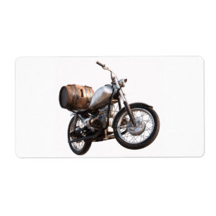 Moto avec un tonneau de vin