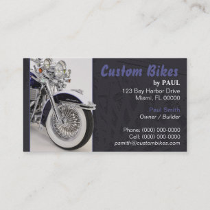 Moto - carte de visite de constructeur de vélo