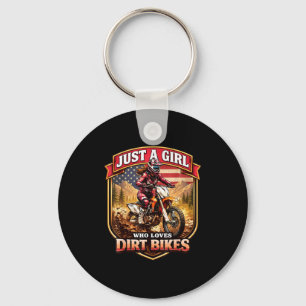 Moto funny motorbike lover dirt bike rider america keychain