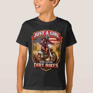 Moto funny motorbike lover dirt bike rider america T-Shirt