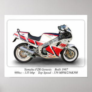 Moto Genesis Yamaha FZR - Impression de format A3