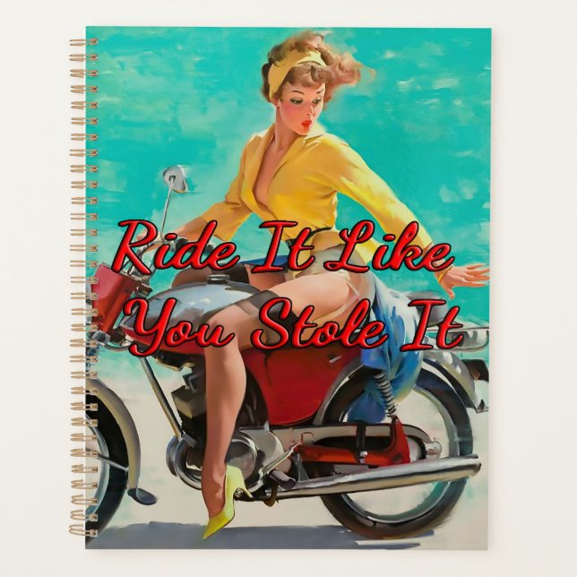 Moto Girl des années 1950 par Gil Elvgren (Devant)