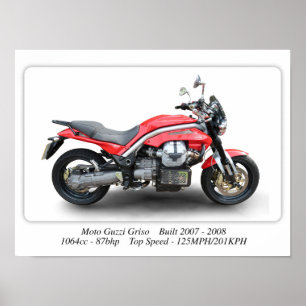 Moto Guzzi Griso Moto - A3 Taille Imprimer Poster