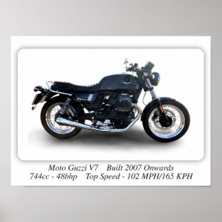 Moto Guzzi V7 Special Motorcycle - A3 Size Print 
