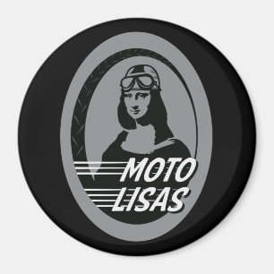 Moto Lisas Round Magnet (various sizes available)
