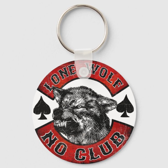 Moto Lone Wolf Keychain (Front)