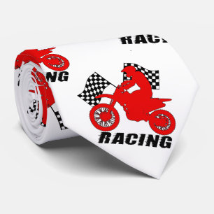 Moto Motocross Racing Check Drapeau cravate