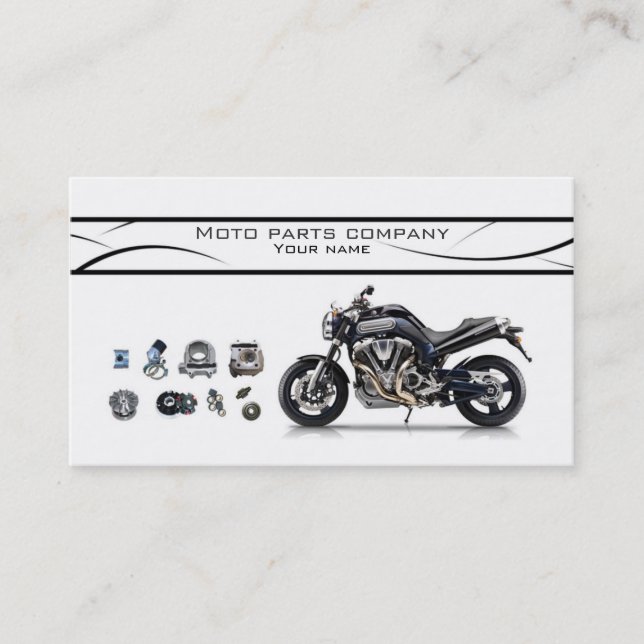 Moto partie le carte de visite élégant (Devant)