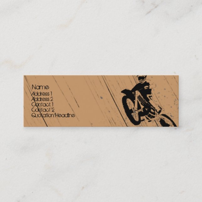 Moto-Psycho Mini Business Card (Front)