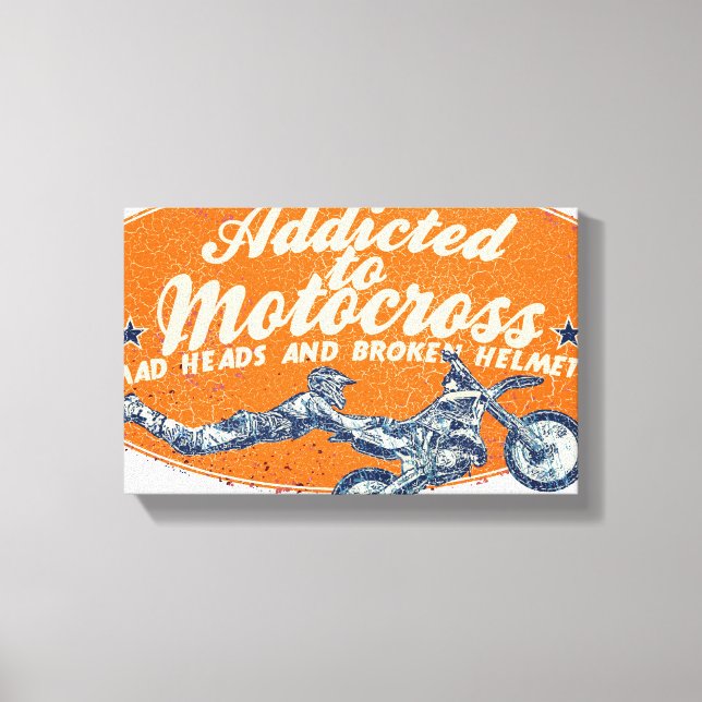 Moto race canvas print (Front)
