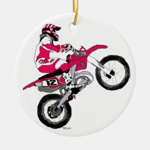 Motocross300 copy ceramic ornament
