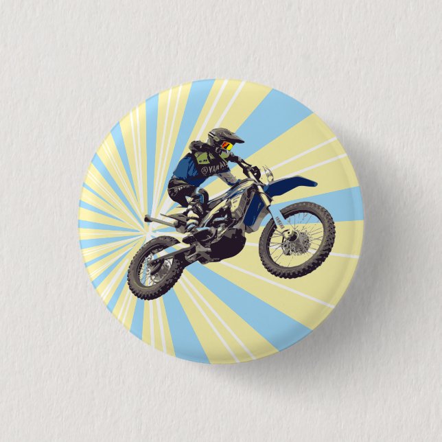 Motocross 1 Inch Round Button (Front)