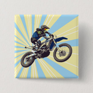 Motocross 2 Inch Square Button