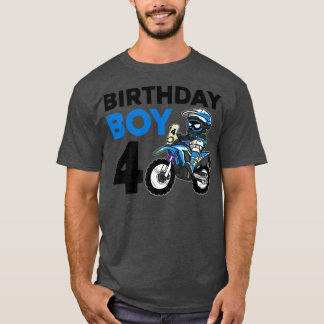 Motocross 4th Gift 4 Year Old Dirt Bike Birthday P T-Shirt