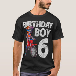 Motocross 6th Birthday Kids MX 6 Year Old Dirt Bik T-Shirt