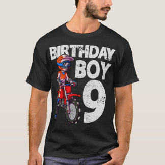 Motocross 9th Birthday Kids MX 9 Year Old Dirt Bik T-Shirt