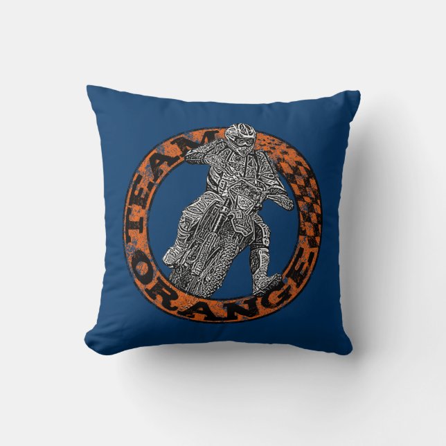 Motocross addict throw pillow (Front)