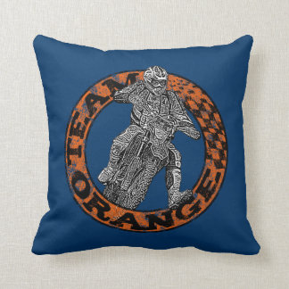 Motocross addict throw pillow