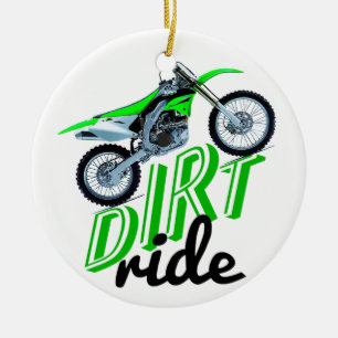 Motocross addicts ceramic ornament