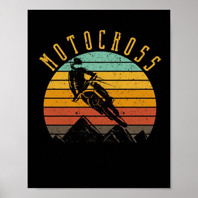 Motocross Biker Dirt Bike Rider Enduro Biker Poster (Front)