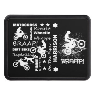 Motocross Biker Supercross Dirt Bike Trailer Hitch Cover