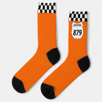 Motocross Custom Dirt Bike Number Plate on Orange
