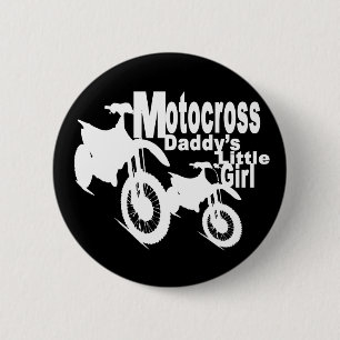 Motocross Daddy's Girl 2 Inch Round Button