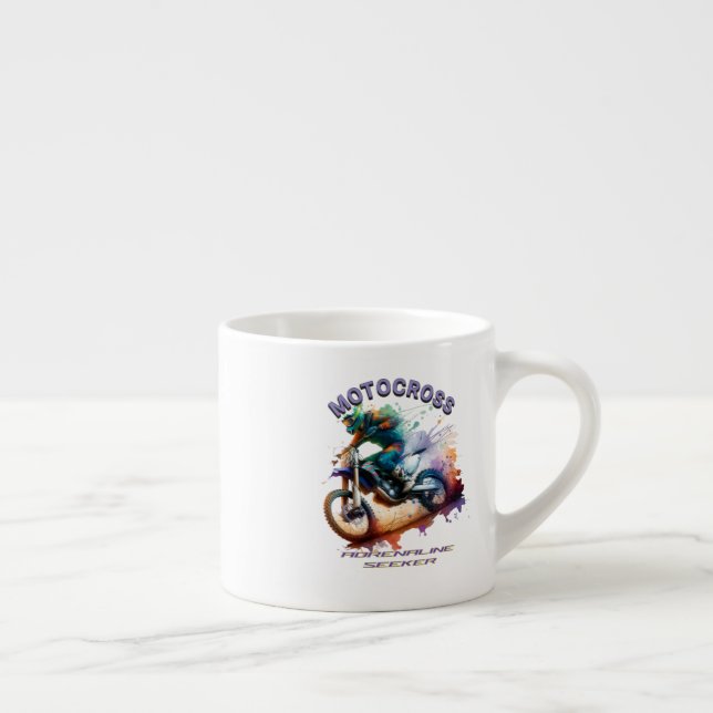 "Motocross" design Espresso Cup (Right)