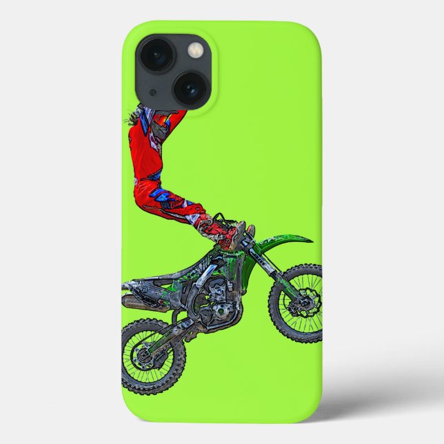 Motocross Dirt-Bike Aerial Stunt Display Case-Mate iPhone Case (Back)